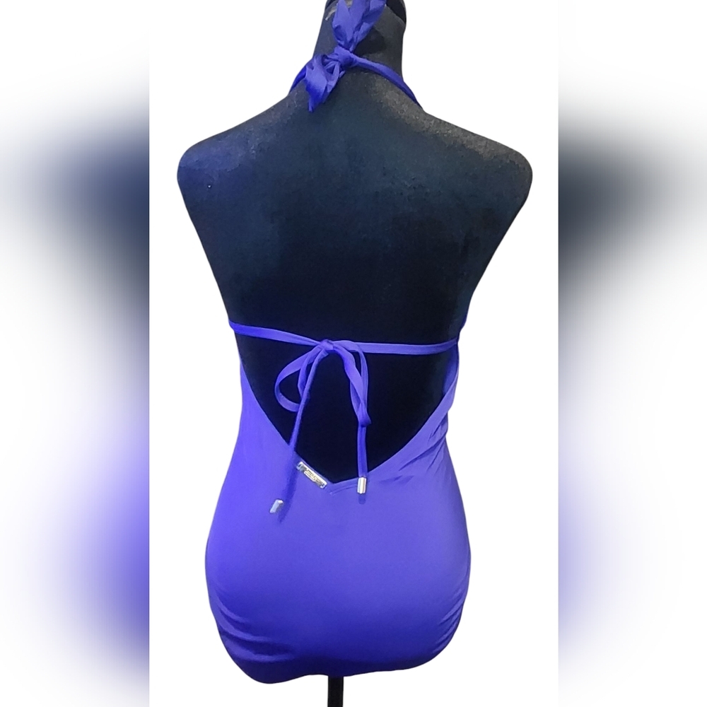 Laundry By Shelli Segal Halter Onepiece Swimsuit, Womens Medium - Picture 2 of 6